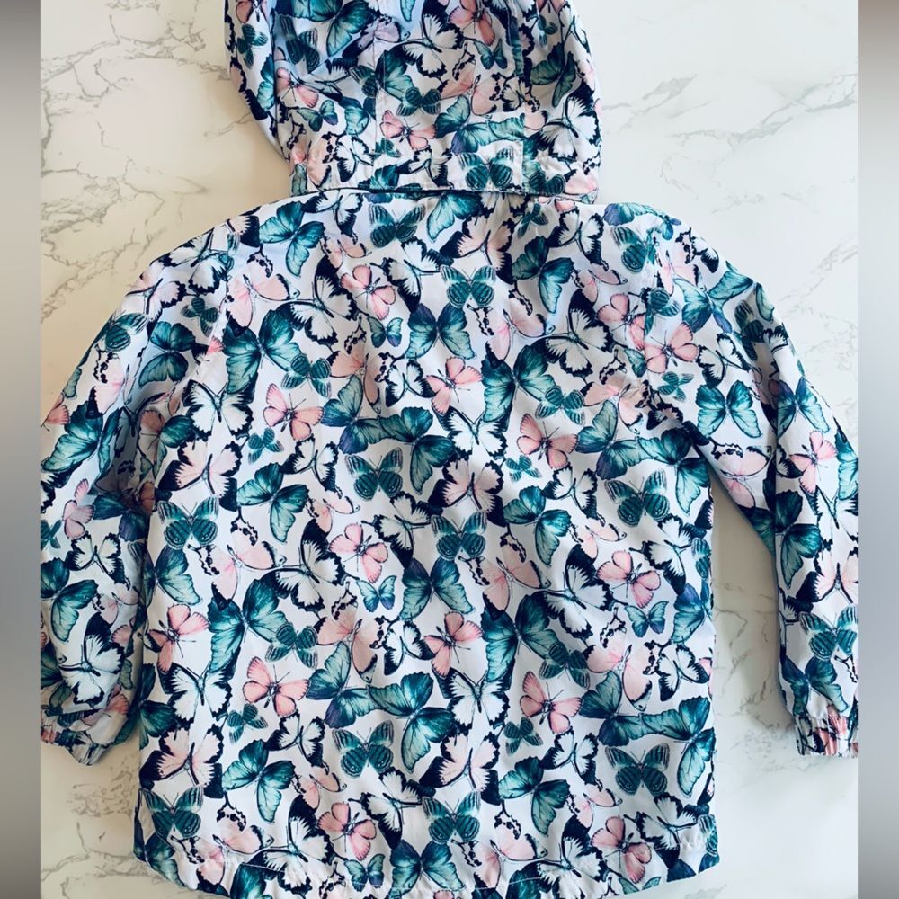 Girls H&M Butterfly Lightweight Zip Up Jacket | Size 3-4 - Picture 3 of 6